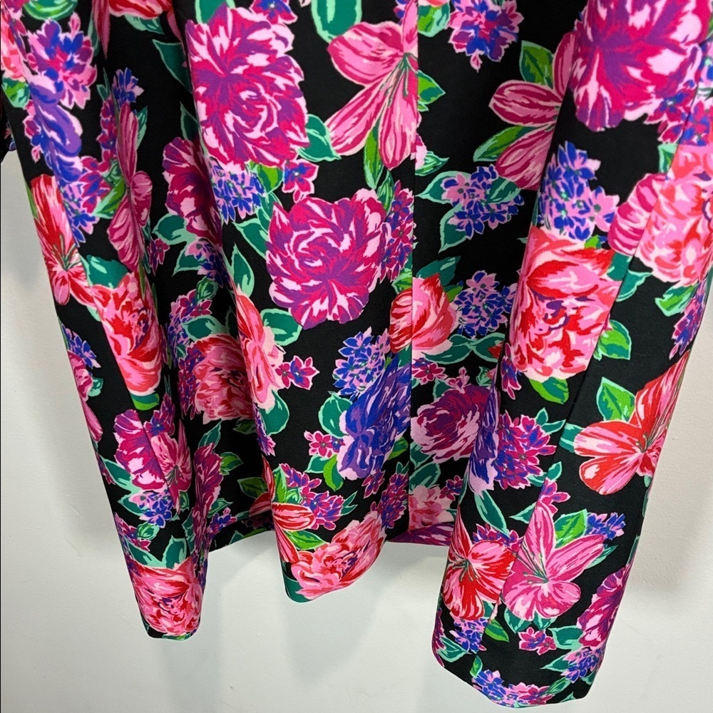 Zara Floral Puff Sleeve Mini Dress NWT Bold Print S - Picture 8 of 13